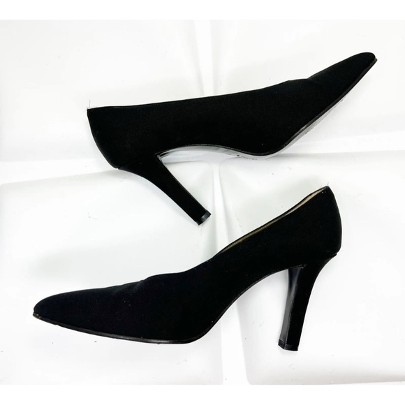 Yves Saint Laurent Sz 9 M Solid Black Pumps Heels - Picture 5 of 10